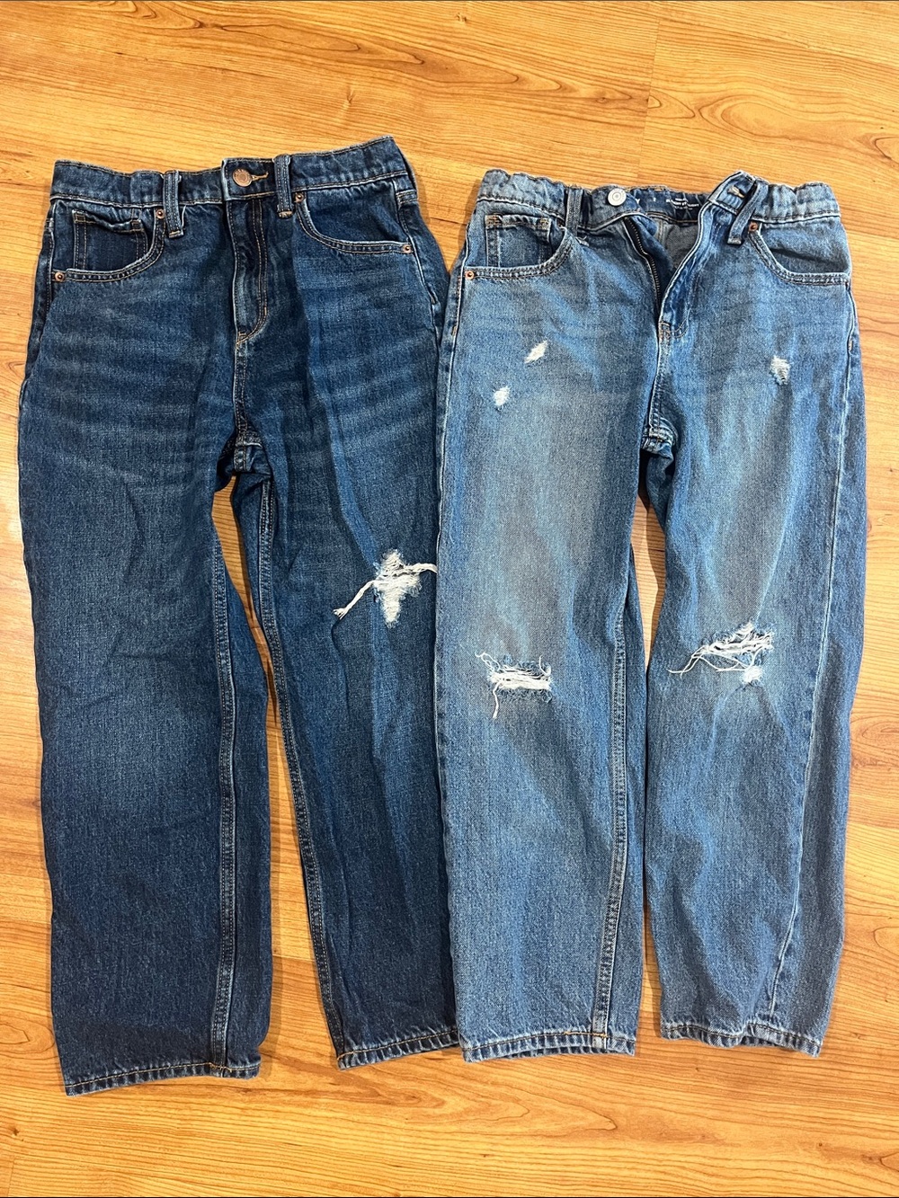 Bundle: Old Navy Distressed Girls 12 Jeans Slouchy Straight